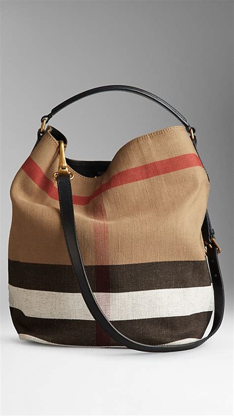 burberry brit check canvas hobo bag|burberry her fragrance.